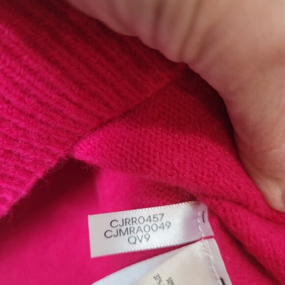 Calvin Klein Jeans Womens Hot Pink Knit Sweater XS Long Sleeve Pullover Nylon Bl - Picture 7 of 12